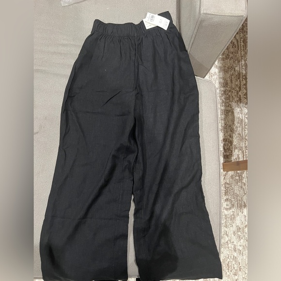NWT Abercrombie linen blend pants in black - Picture 2 of 2